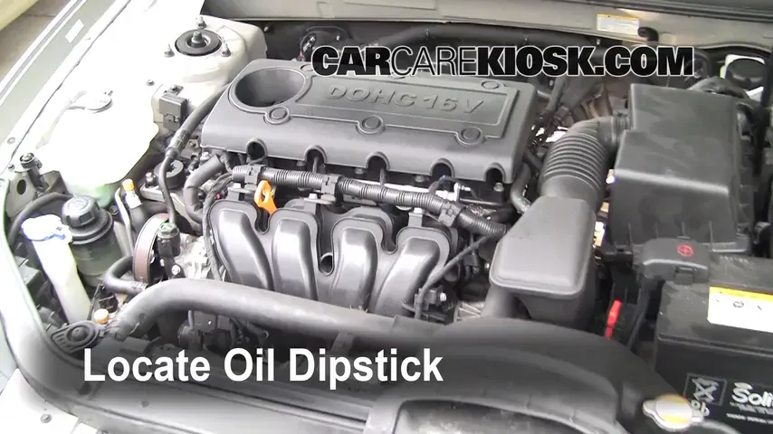 2009 Hyundai Sonata GLS 2.4L 4 Cyl. Oil Check Oil Level